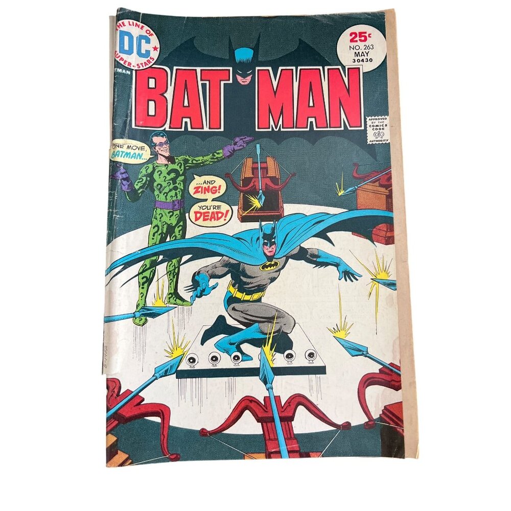 DC Comics Batman Comic Issue #263 May 1975 Vintage Cover Price Riddler Story